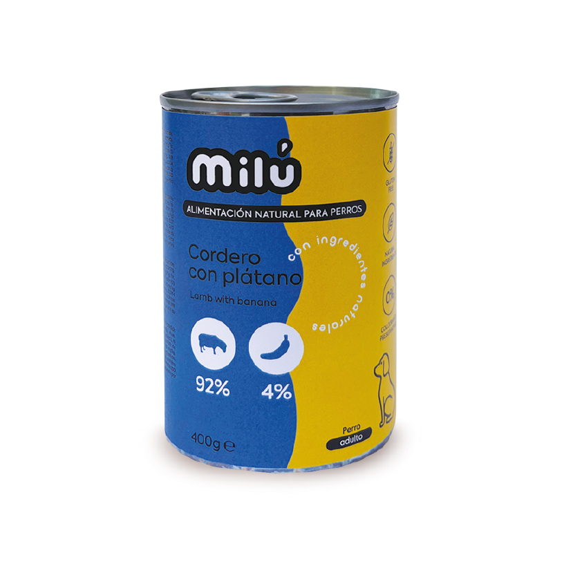 Lata cordero y plátano